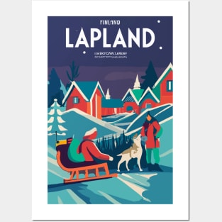 A Vintage Travel Art of Lapland - Finland Posters and Art